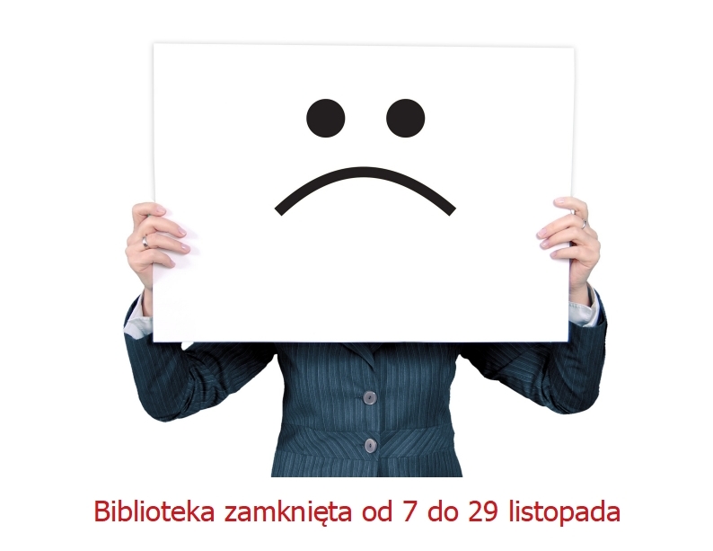 Komunikat o zamknięciu biblioteki 11 2020 koronowirus