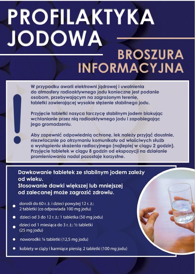 Ulotka dotycząca przyjmowania tabletek jodu, część 1