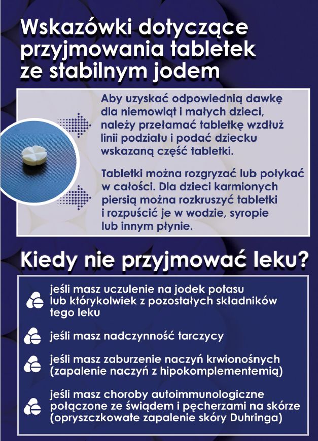 Ulotka dotycząca przyjmowania tabletek jodu, część 2