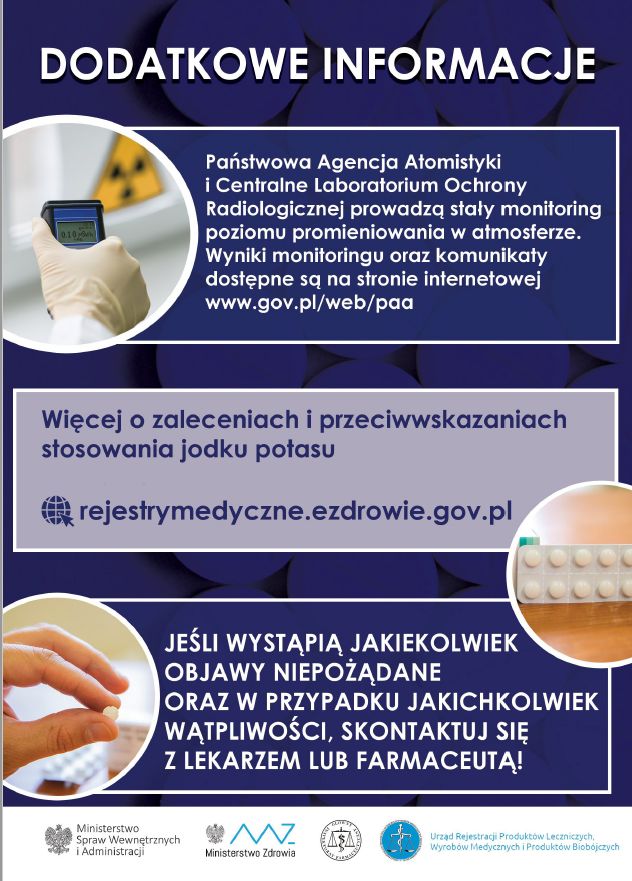 Ulotka dotycząca przyjmowania tabletek jodu, część 4