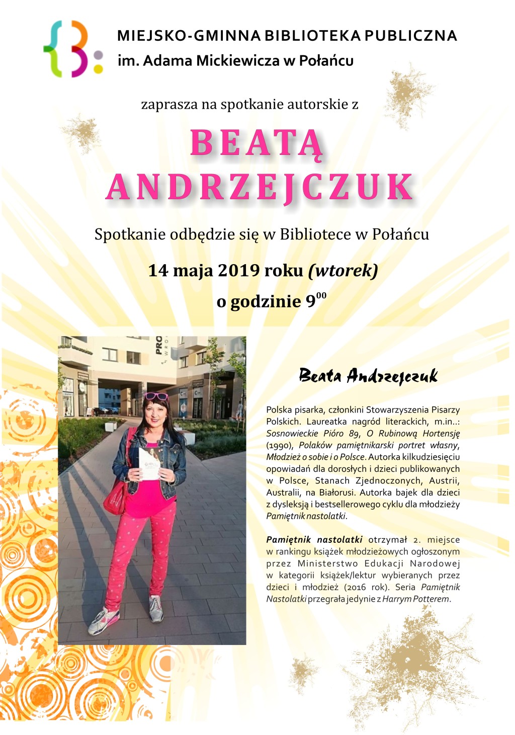Spotkanie autorskie Beata Andrzejczuk 2019