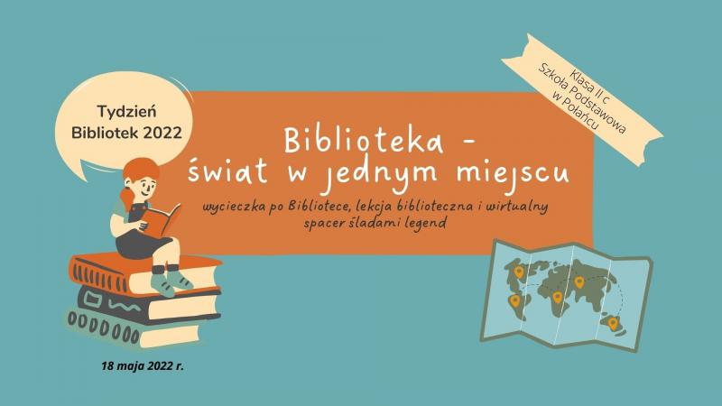 Slajd początkowy prezentacji ze zdjęć dzieci w Bibliotece