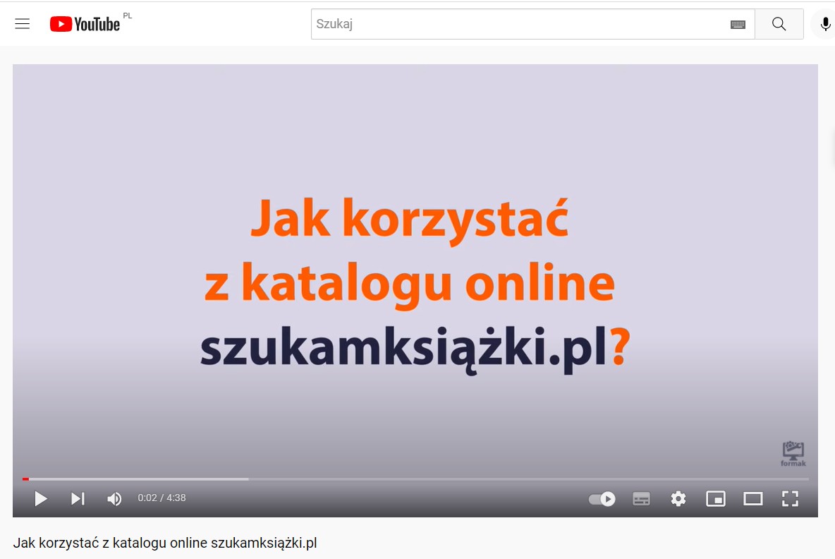 obrazek kolorowy po kliknięciu którego otwiera się filmik pokazujący jak korzystać z katalogu bibliotecznego on-line